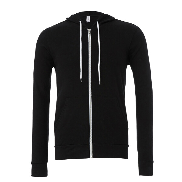 BE106 Unisex polycotton fleece full-zip hoodie