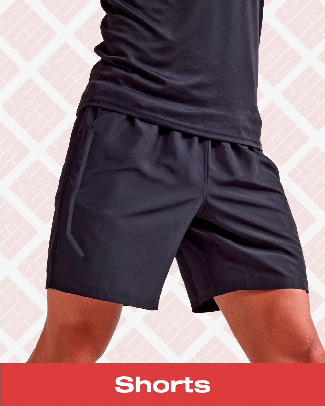 Shorts category image of a man modelling black TriDri TR052 shorts