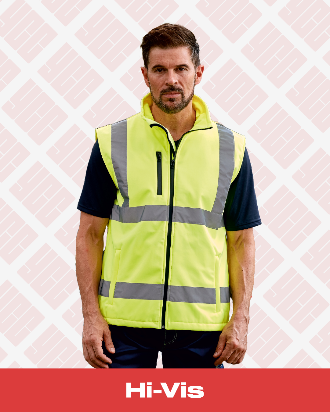 Hi-Vis category Image with man in hi-vis jacket